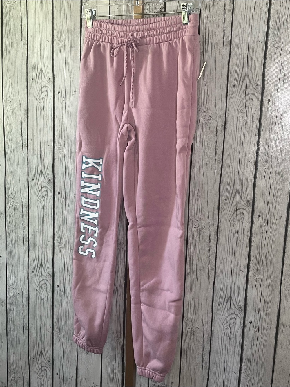 NWT Ultra Flirt Kindness Pink Graphic Jogger Sweatpants High Rise Small - Picture 2 of 6